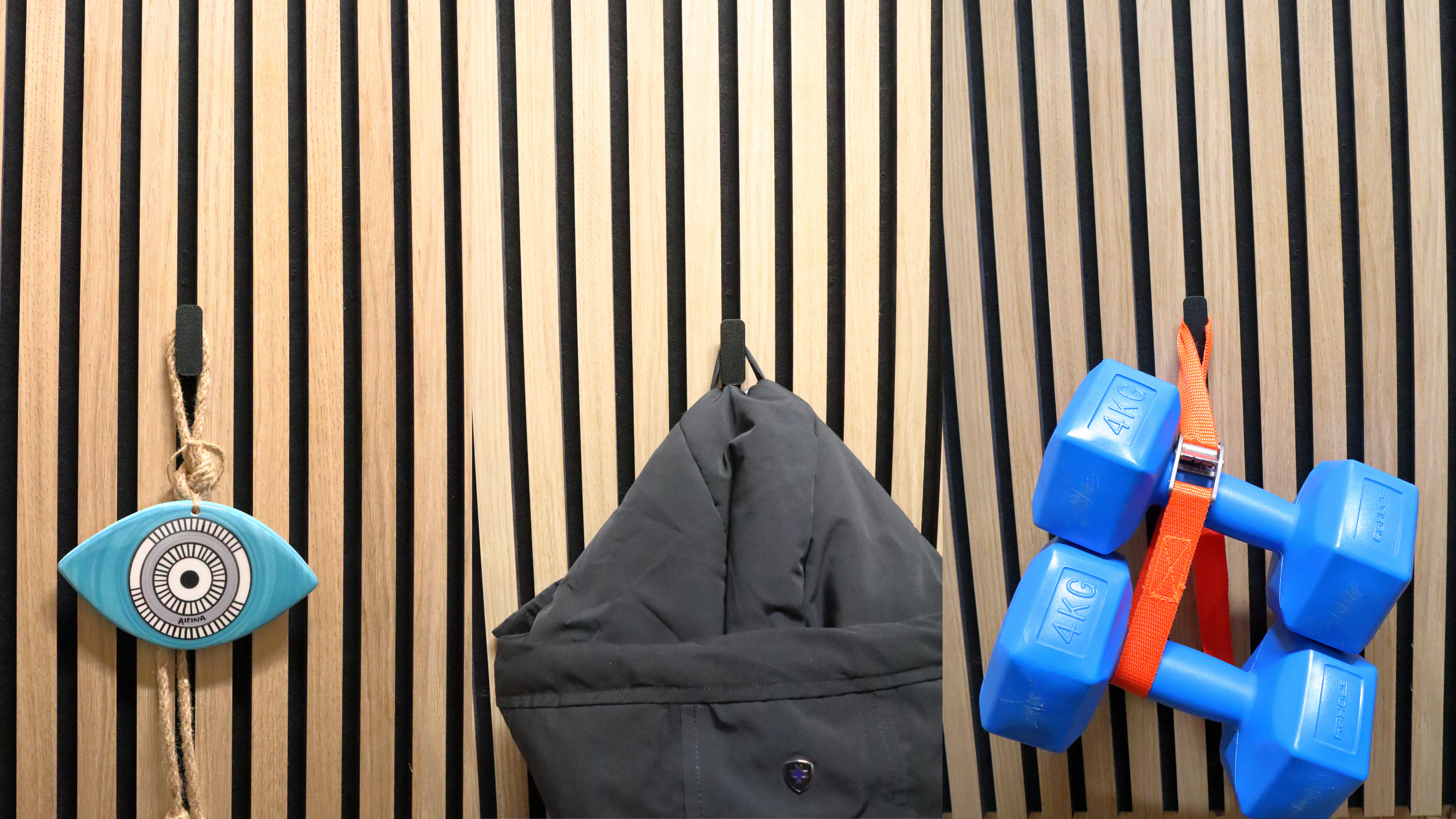 Minimalist Black Wall Hook | Modern Coat Hanger for Acoustic Panels - Image 2